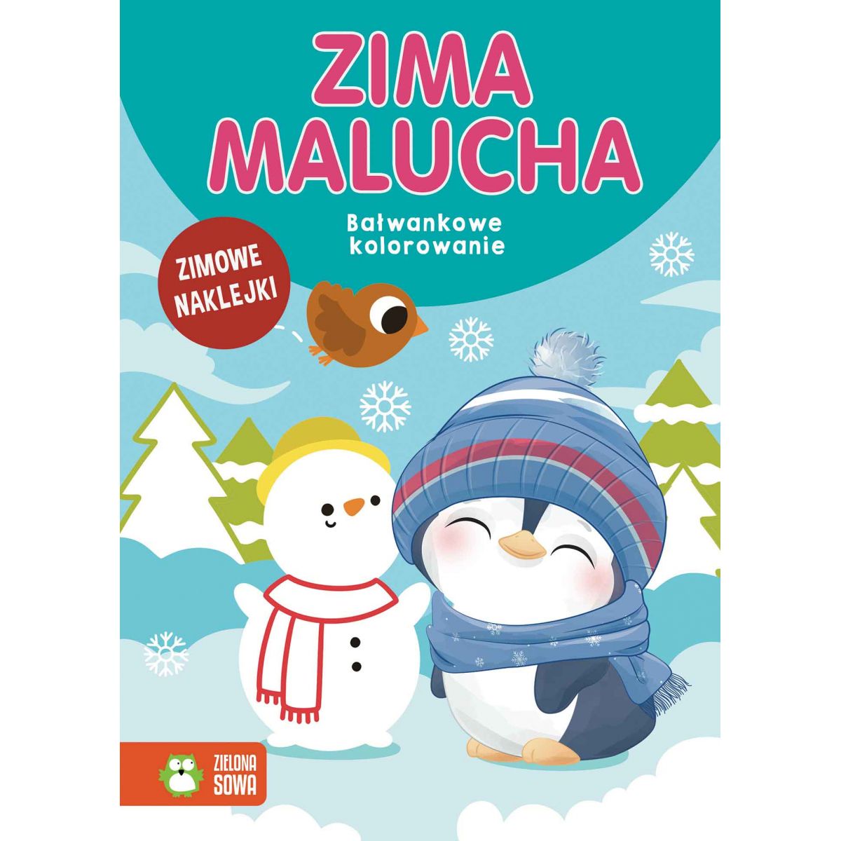 Książeczka edukacyjna Zima malucha. Bałwankowe kolorowanie Zielona Sowa