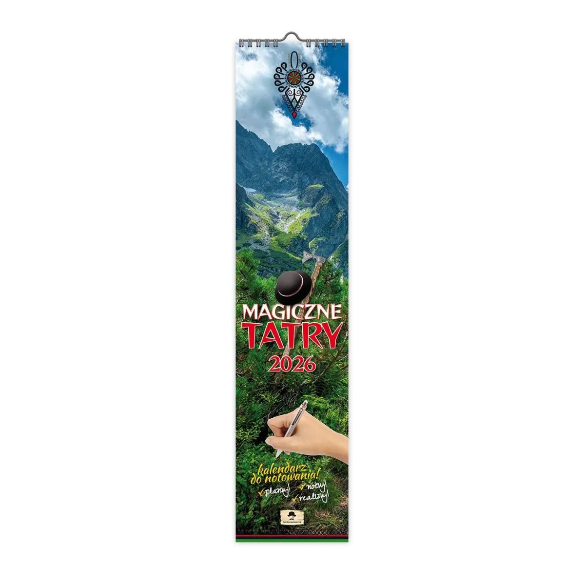 Kalendarz ścienny PASKOWY WĄSKI MAGICZNE TATRY 106mm x 470mm Pan Kalendarzyk (KPW V.4)