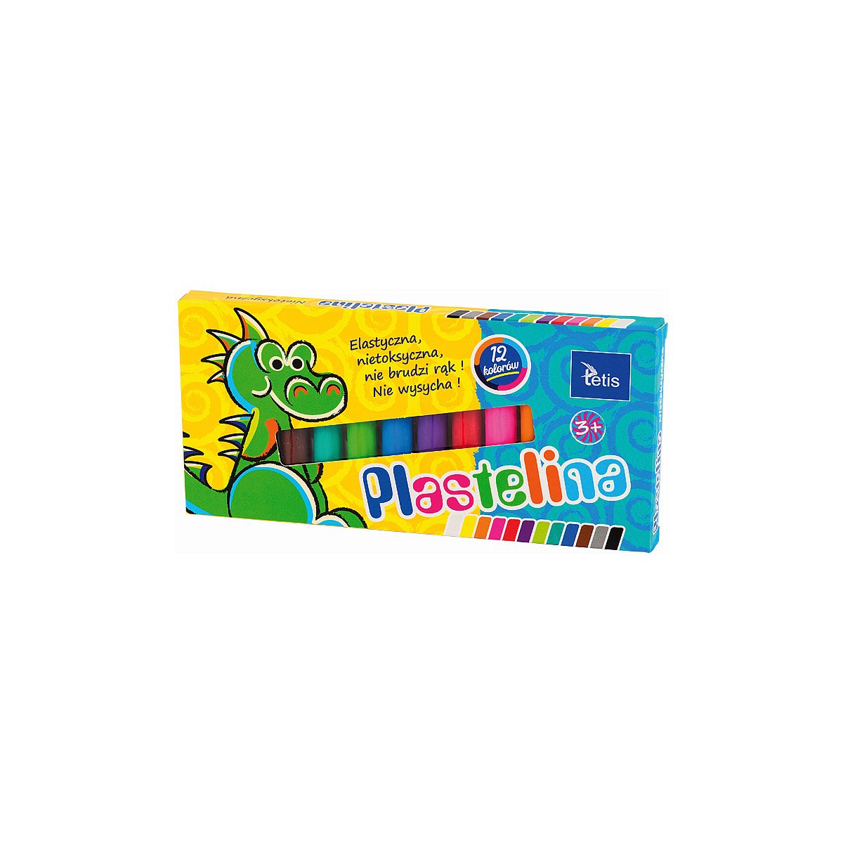 Plastelina 12 kol. mix 15g Tetis (KP001-D)