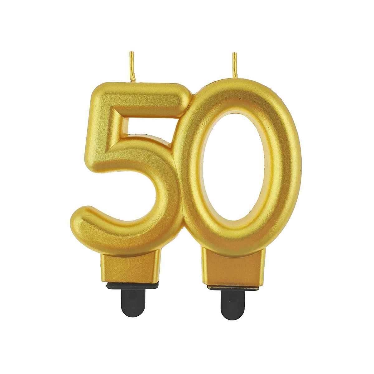 Świeczka urodzinowa cyferka 50 w kolorze złotym Godan (PF-SCZ50)
