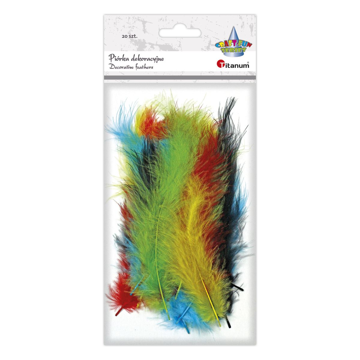 Piórka Craft-Fun Series mix 20 szt Titanum