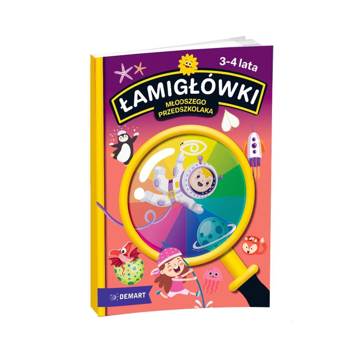 Książeczka edukacyjna Demart Łamigłówki młodszego przedszkolaka. Wiek 3-4 lata