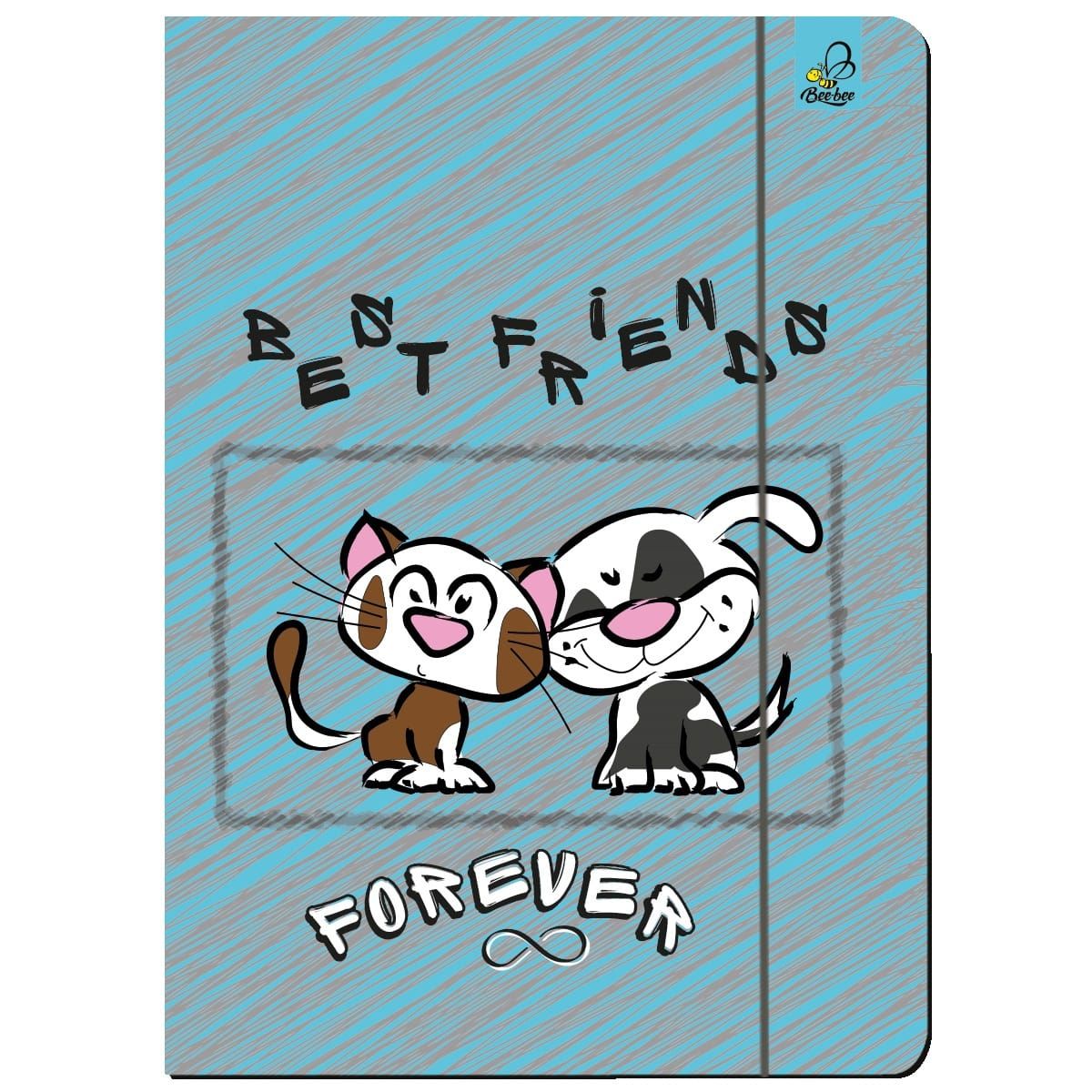 Teczka kartonowa na gumkę A4 Best Friends Forever zwierzaki mix A4 mix Ev-corp (TA4BFF2)