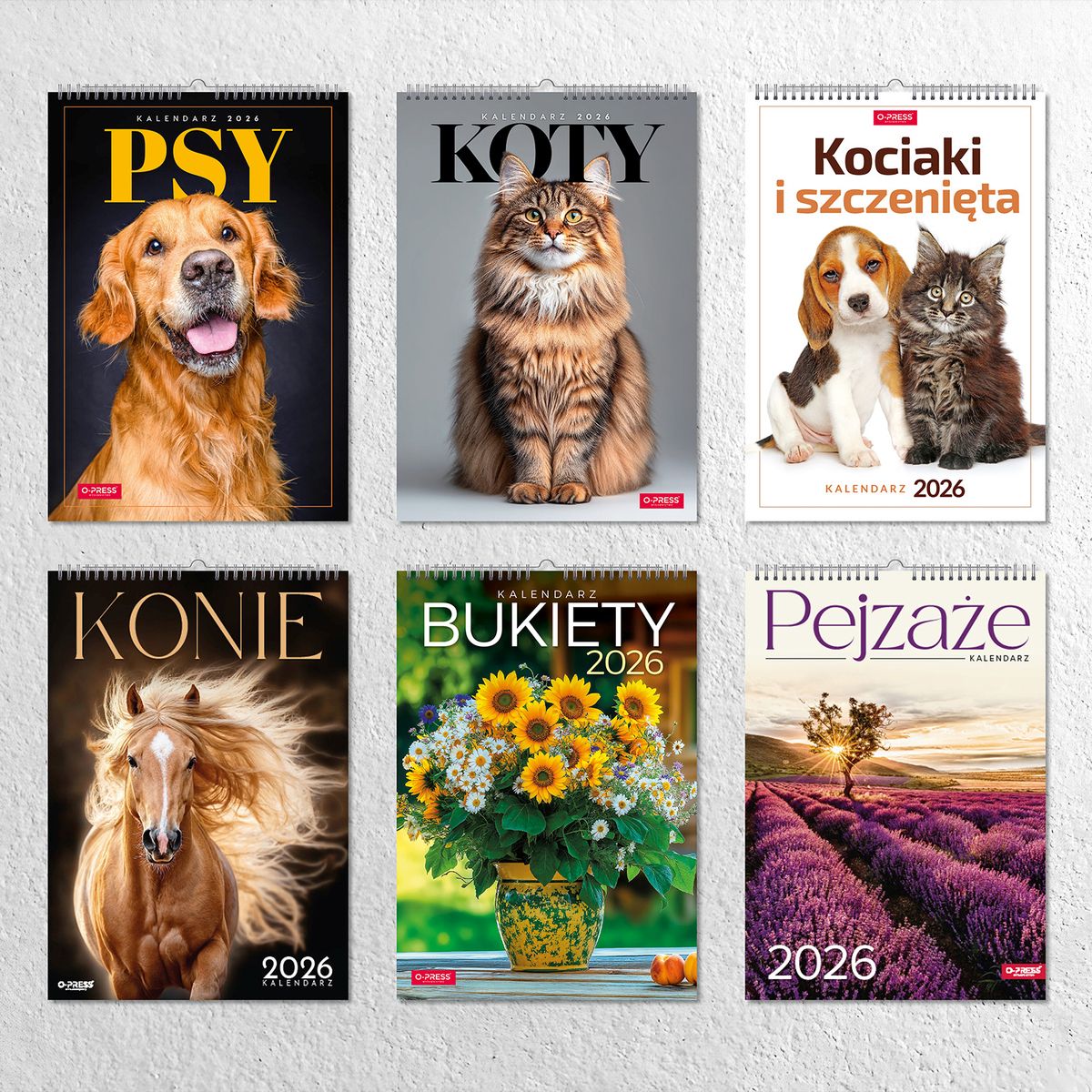 Kalendarz ścienny (401000) k:2915-377 16  stron wieloplanszowy A3 Press (konie)