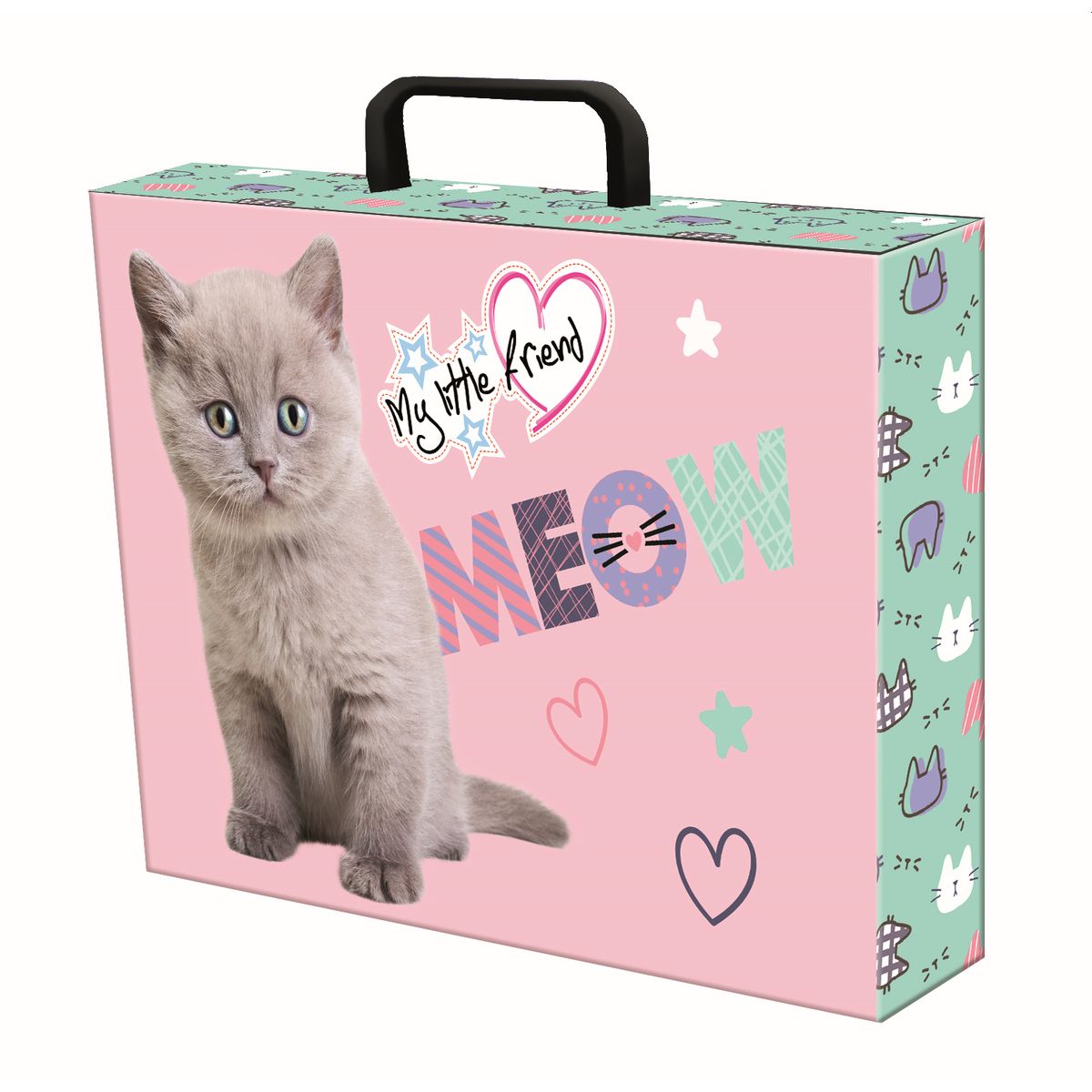 Teczka kartonowa na zatrzask My Little Friend Fluffy Kitty A4 mix Unipap