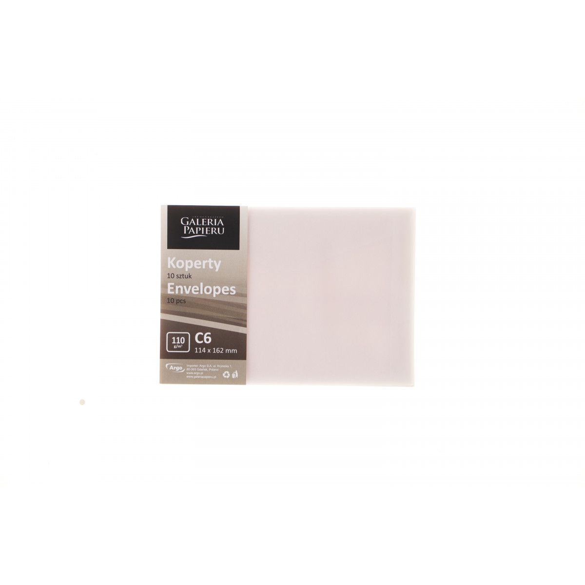 Koperta Argo kalka C6 biała [mm:] 114x162 (280295) 10 sztuk
