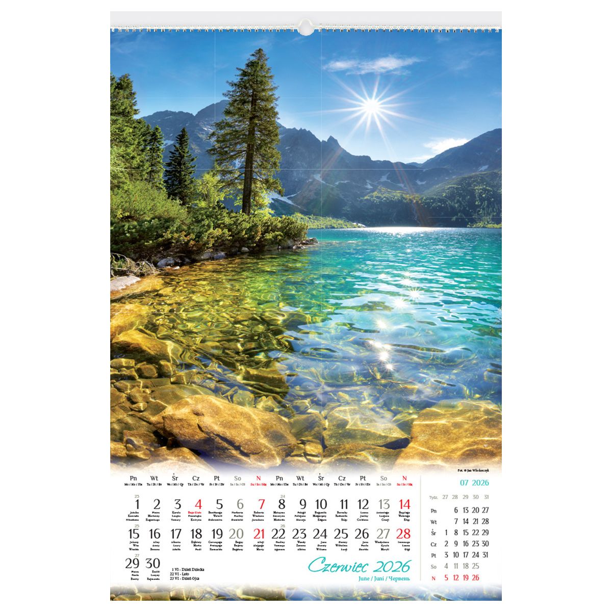Kalendarz ścienny (401000) k:2915-377 MAGICZNA POLSKA 13-planszowe 2024 320mm x 470mm Lucrum (RW02)