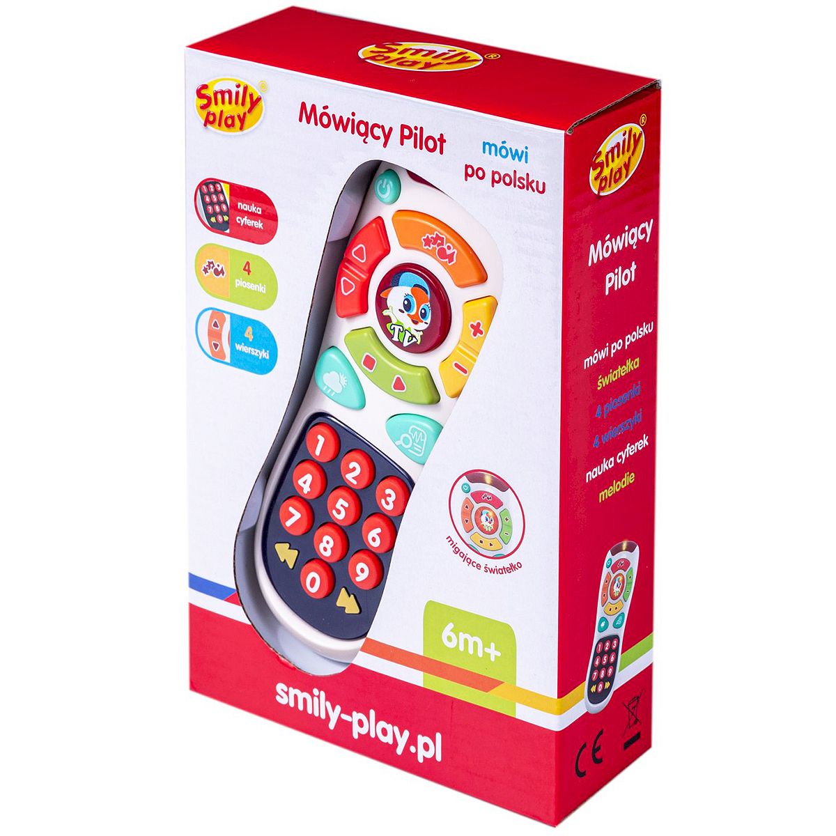 Zabawka dźwiękowa pilot tv z muzyką i światłem Smily Play (SP83669)