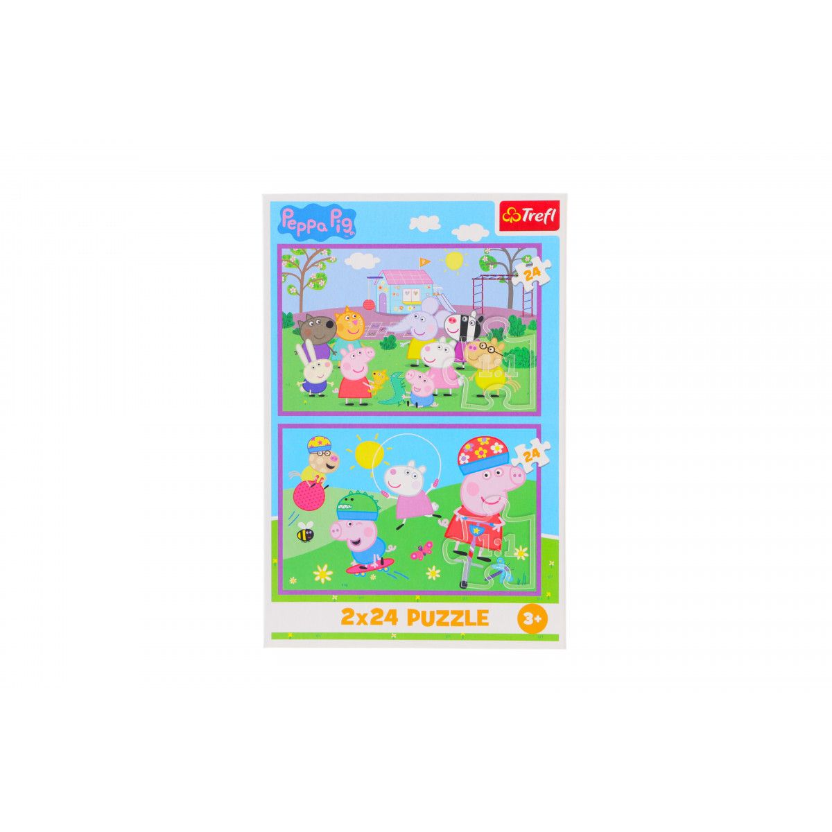 Puzzle Peppa Pig Peppa na placu zabaw 2x24 el. Trefl (34435)