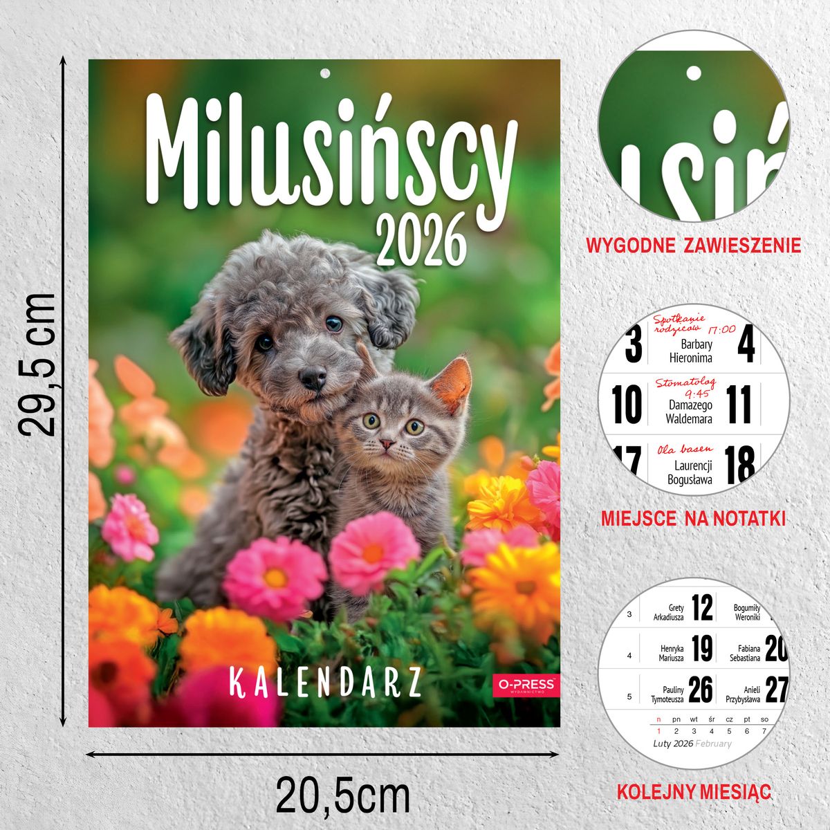 Kalendarz ścienny A4 MILUSIŃSCY A4 Press (5904830713473)