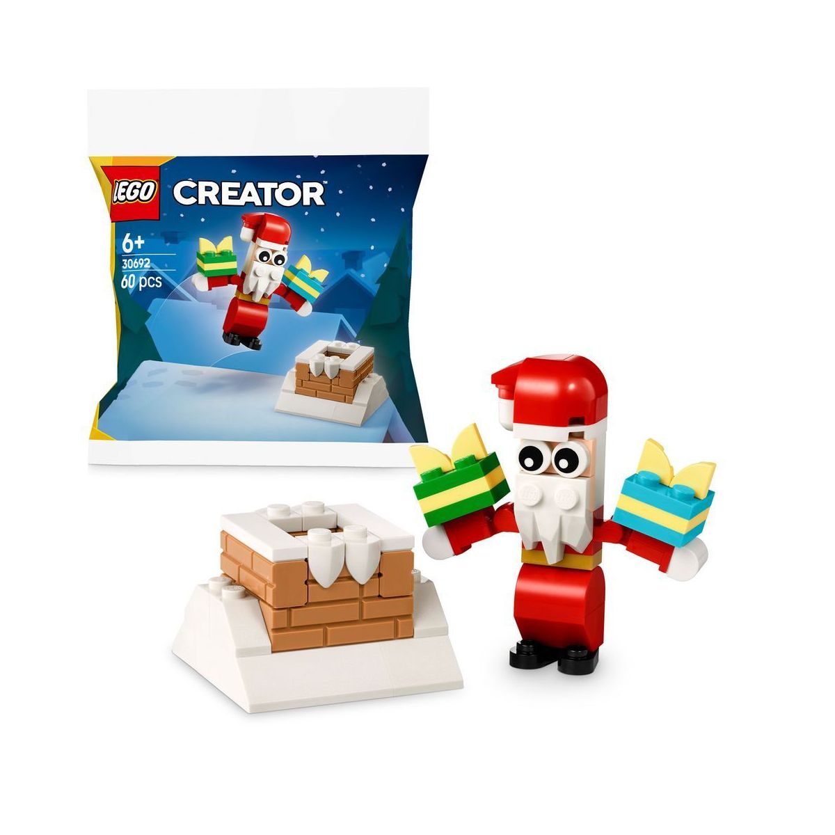 Klocki konstrukcyjne Creator Święty Mikołaj i świąteczny komin Lego (30692)