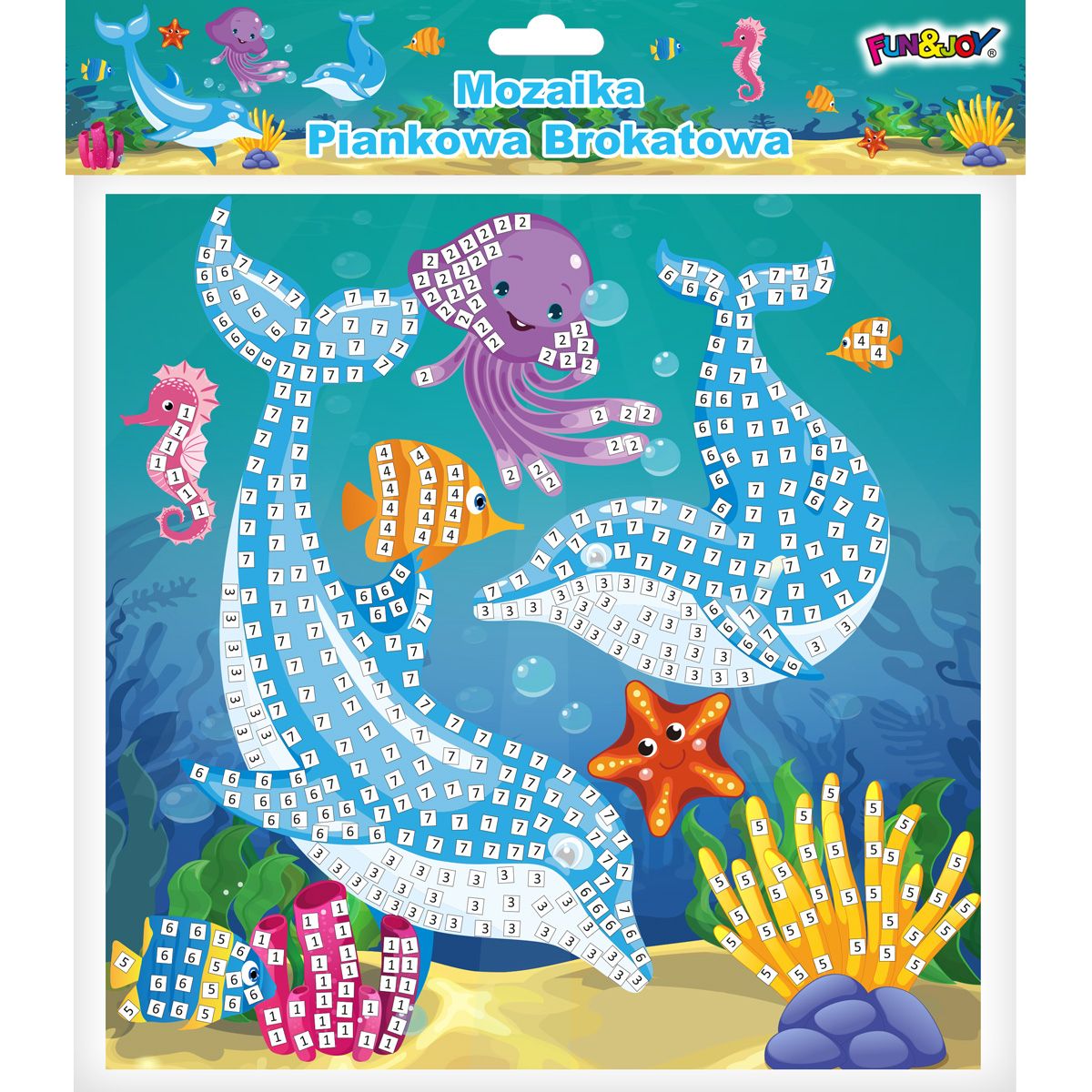 Mozaika Fun&Joy Glitter DELFINY (FJSR2202-8)