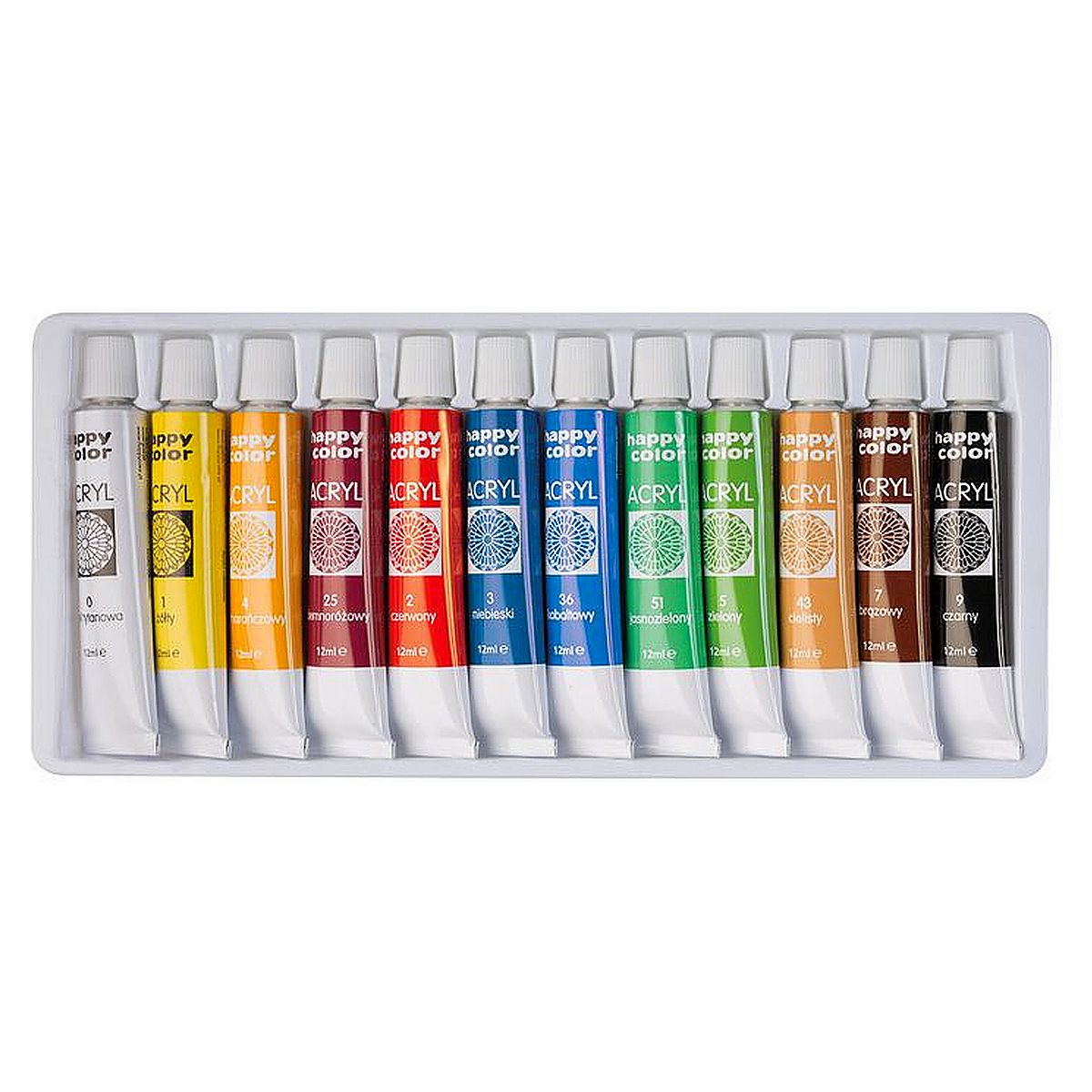 Farba akrylowa Happy Color Happy Color kolor: mix 12ml (HA 7370 0012-K12)