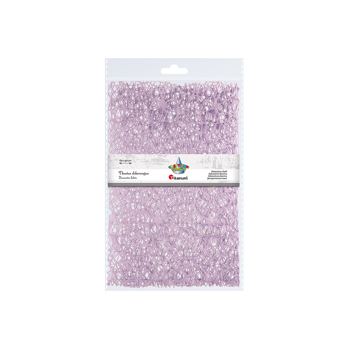 Ozdoba materiałowa Craft-Fun Series siatka koronkowa liliowa Titanum (25CR0331-17)