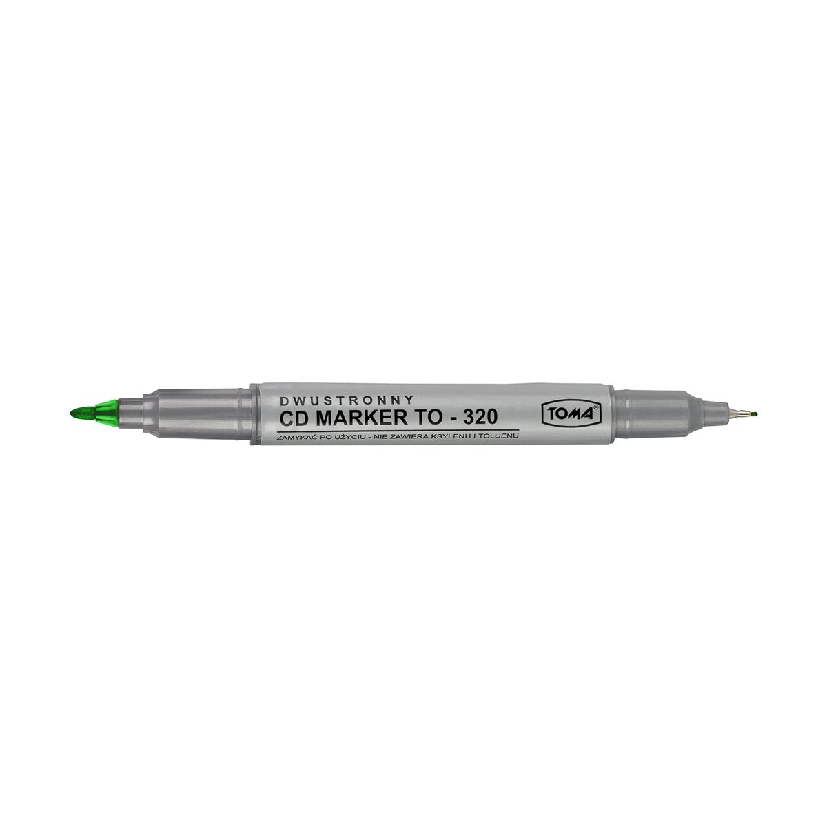 Marker do cd Toma zielony dwustronny, zielony 0,5/1,0mm (To-320)