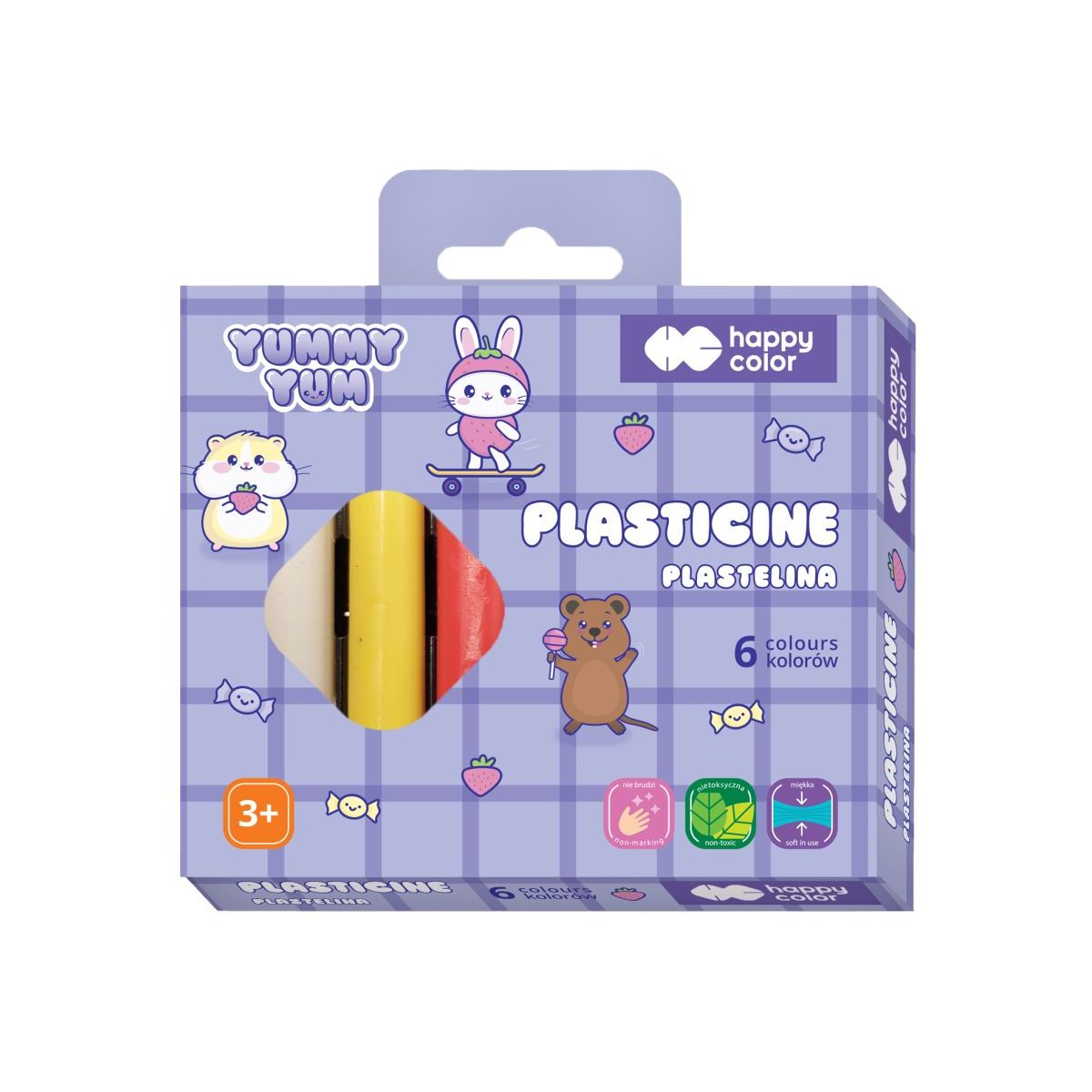 Plastelina Happy Color 6 kol. Kapibara mix (HA 2110 YUK6)