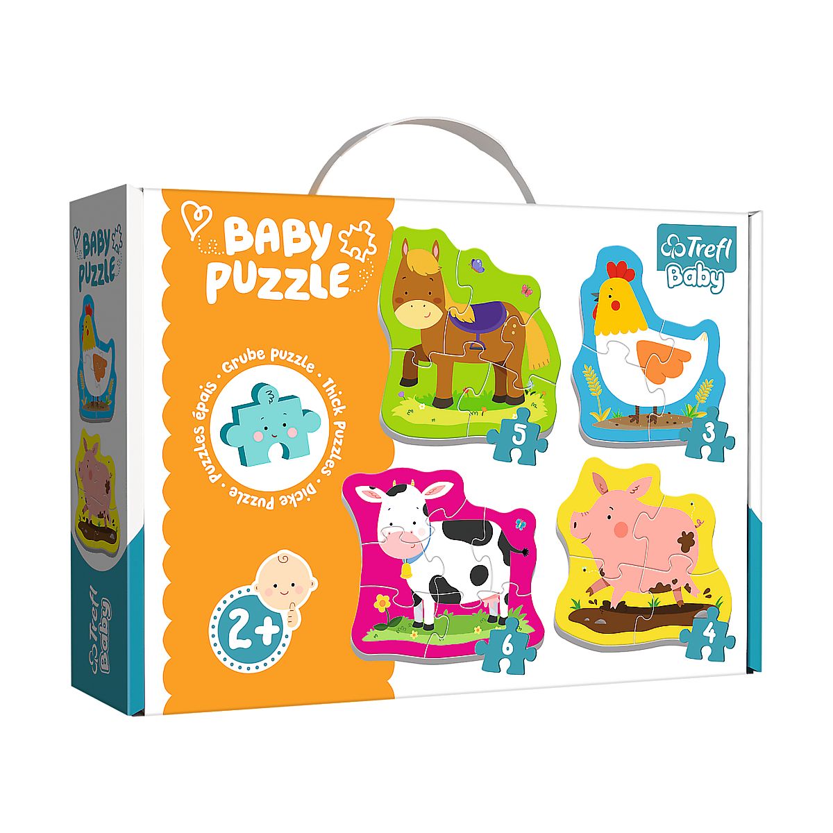 Puzzle Trefl baby classic zierzęta na wsi 3, 4, 5, 6 el. (36070)