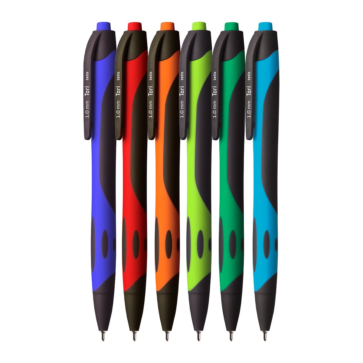 Długopis olejowy TORI niebieski 1mm Tetis (KD913-NM)