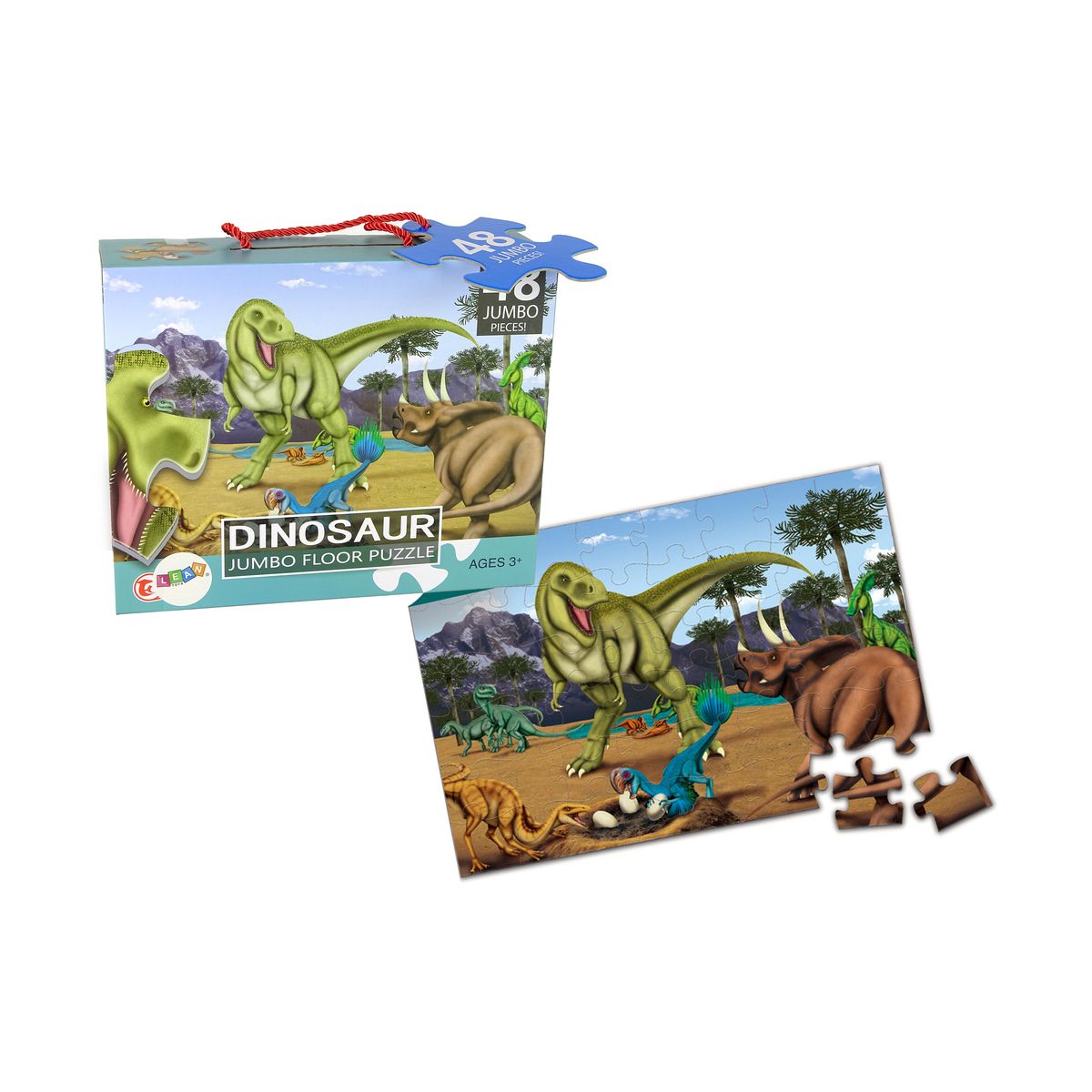 Puzzle Lean dinozaury 48 el. (14116)