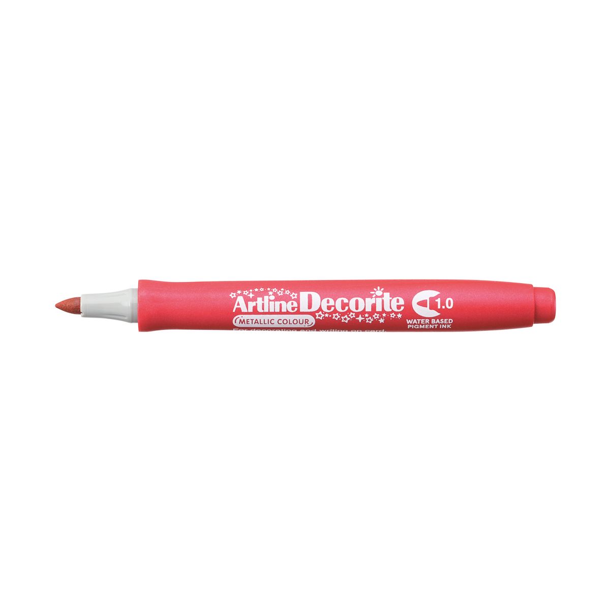 Marker permanentny metaliczny decorite czerwony 1,0mm pędzelek końcówka Artline (AR-033 2 8)