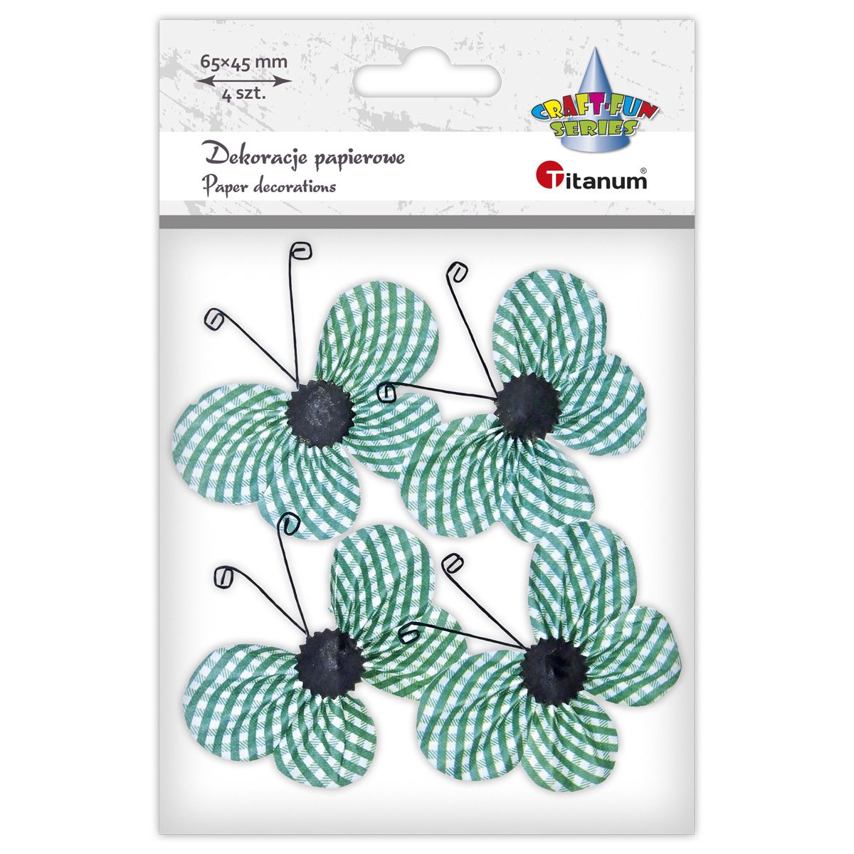 Ozdoba papierowa Titanum Craft-Fun Series motyle 3D (22YX0825-6B)