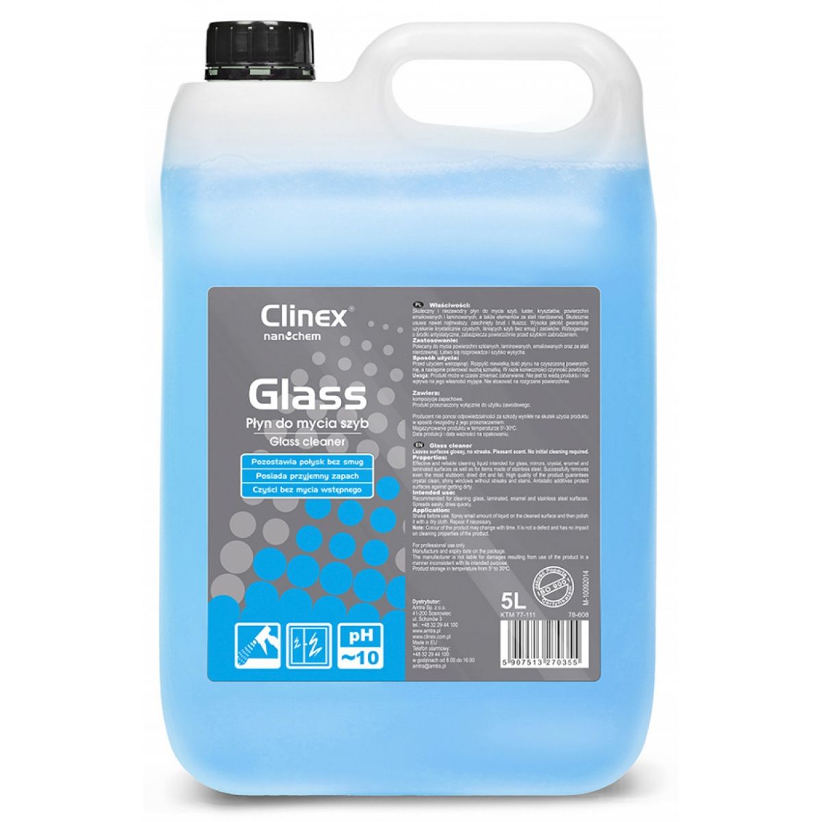 Płyn do mycia szyb Clinex Glass 5 l (CL77111)