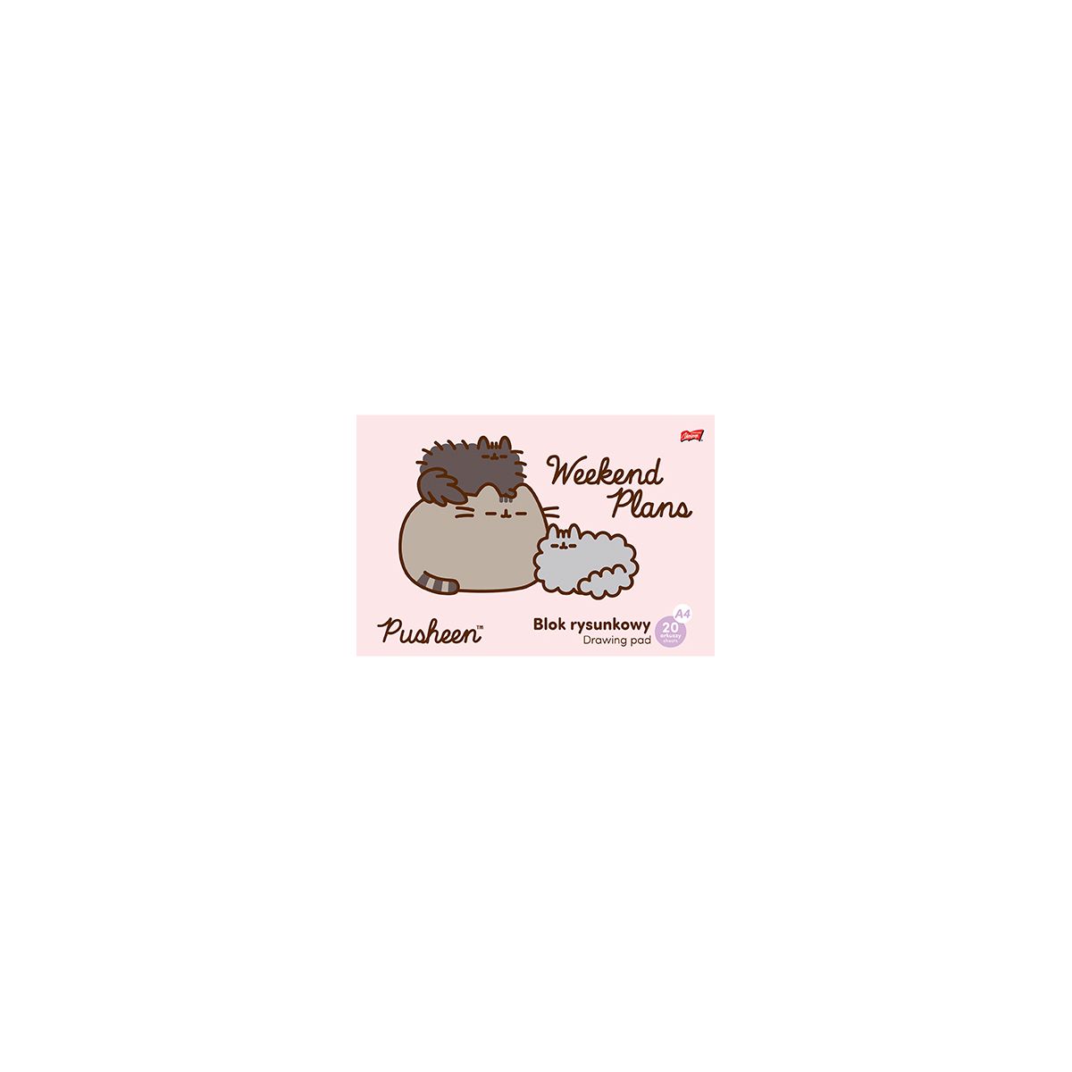 Blok rysunkowy Pusheen A4 biały 20k Unipap