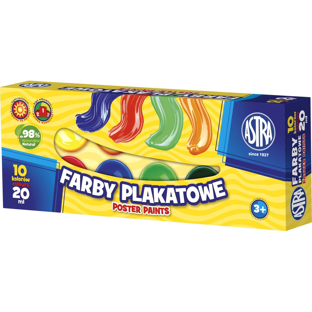 Farby plakatowe Astra kolor: mix 20ml 10 kolor. (301115004)