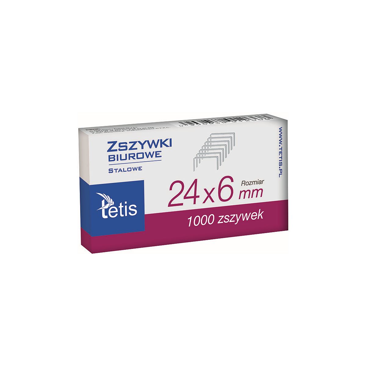 Zszywki 24/6 Tetis 1000 szt (GZ101-A)