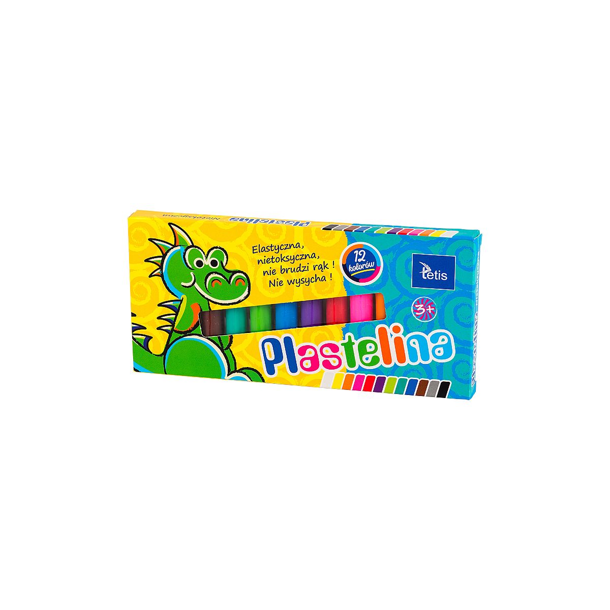Plastelina 12 kol. mix 15g Tetis (KP001-D)