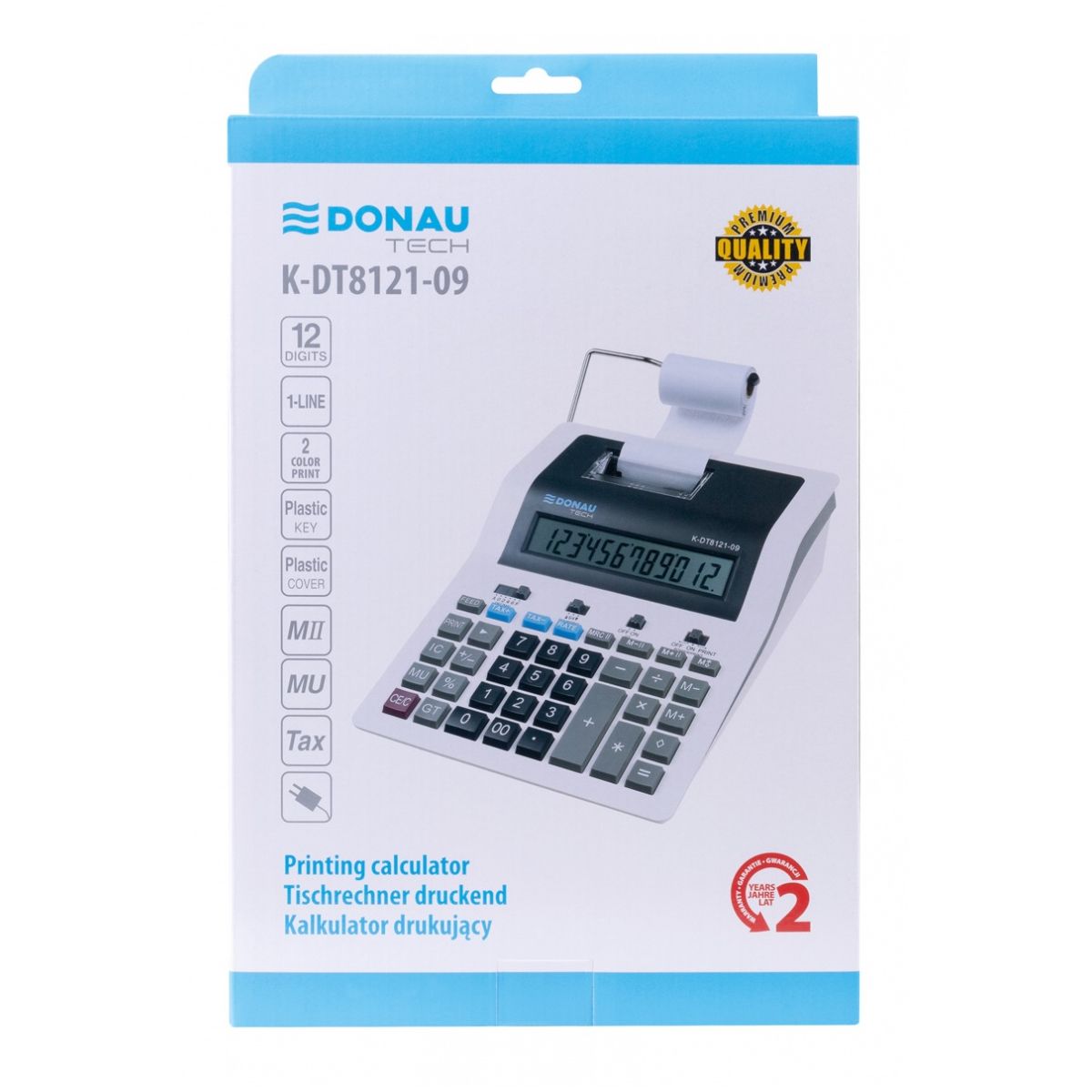 Kalkulator na biurko drukujący Donau Tech (K-DT8121-09)