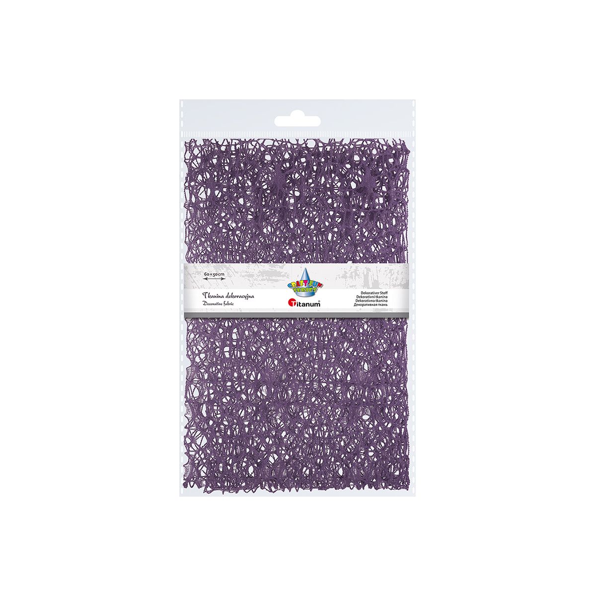Ozdoba materiałowa Craft-Fun Series siatka koronkowa fioletowa Titanum (25CR0331-20)