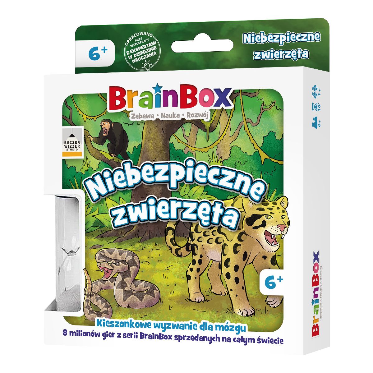 Gra edukacyjna BrainBox -  Pocket - Niebezpieczne zwierzęta Rebel (5902650619982)