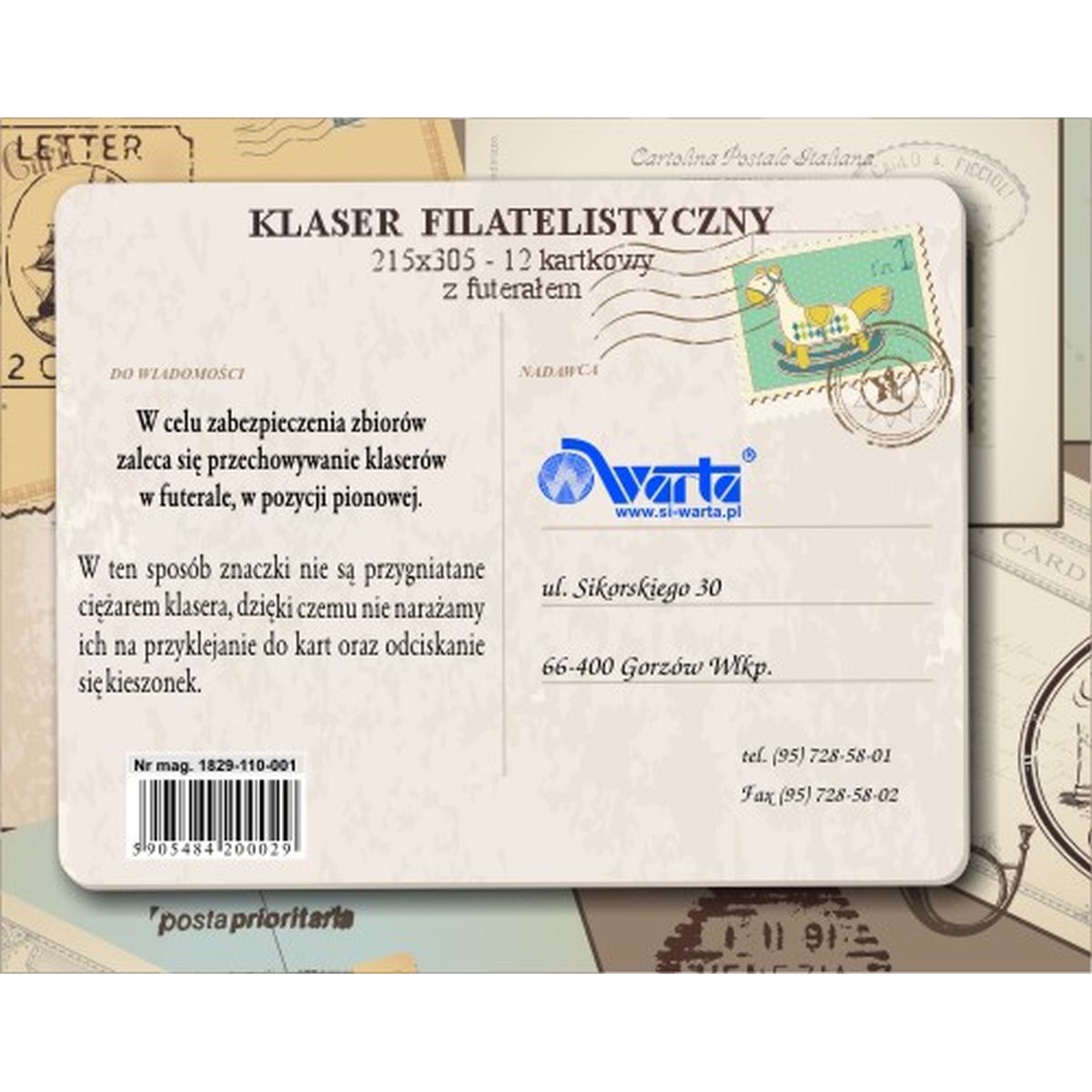 Klaser filatelistyczny Warta [mm:] 215x305 (1829-110-001)