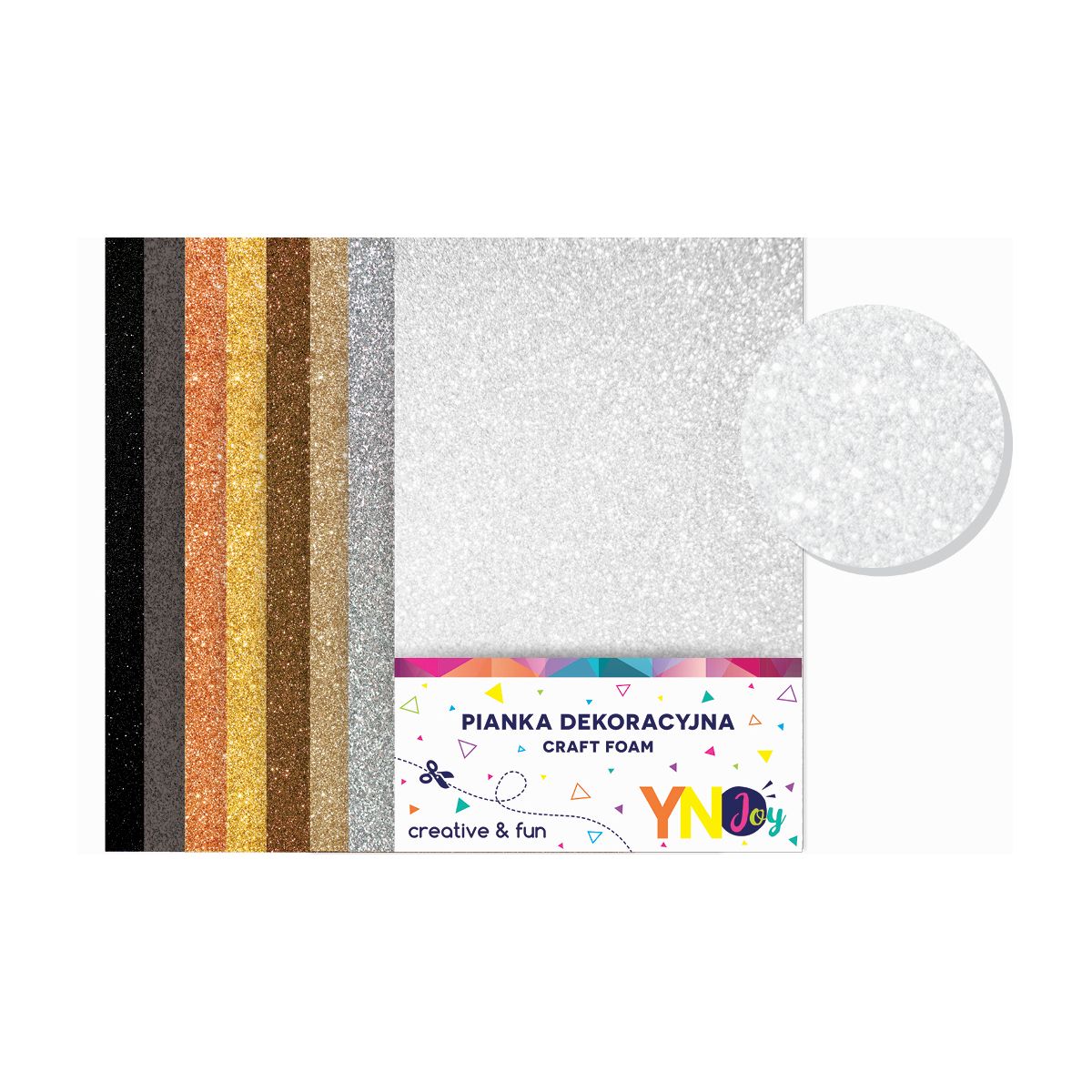 Arkusz piankowy pianka dekoracyjna NC-018 kolor: mix 8 ark. Interdruk (IPIANC019)