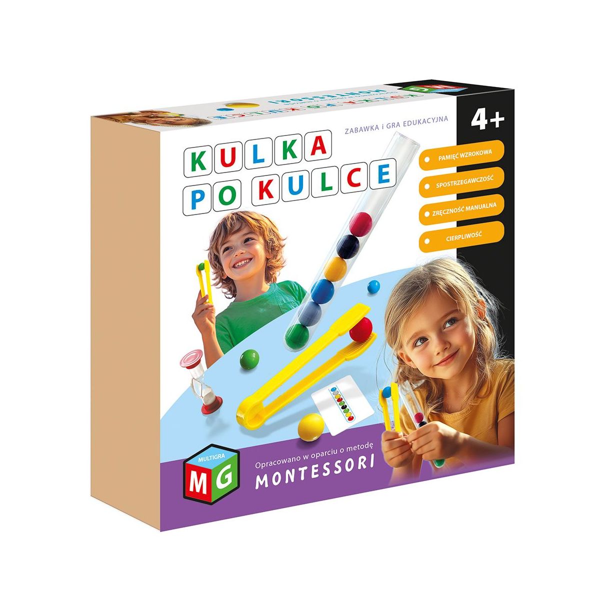 Gra edukacyjna Multigra MONTESSORI -  KULKA PO KULCE