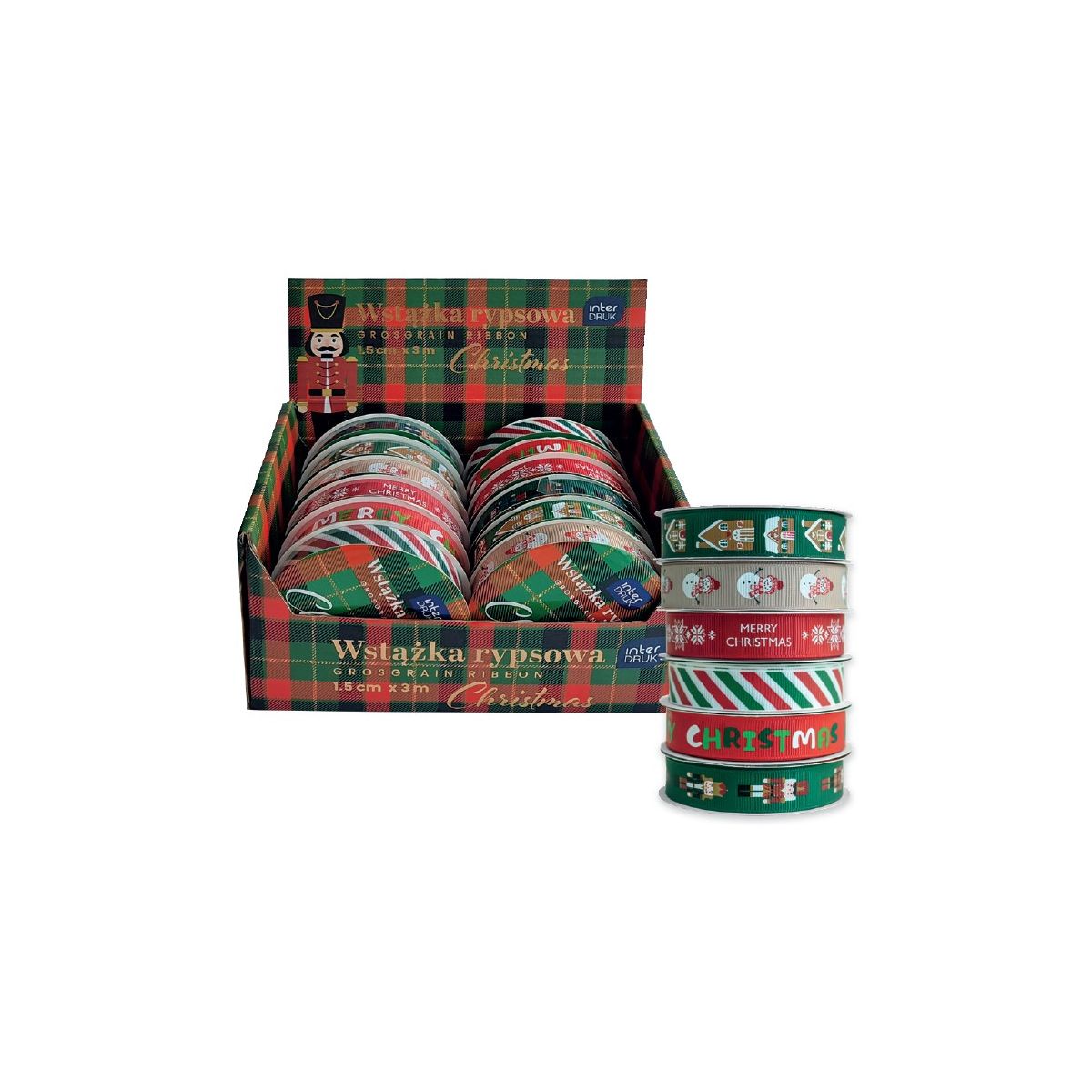 Wstążka CHRISTMAS 5902277354150x3 [mm x m] Interdruk (3m)