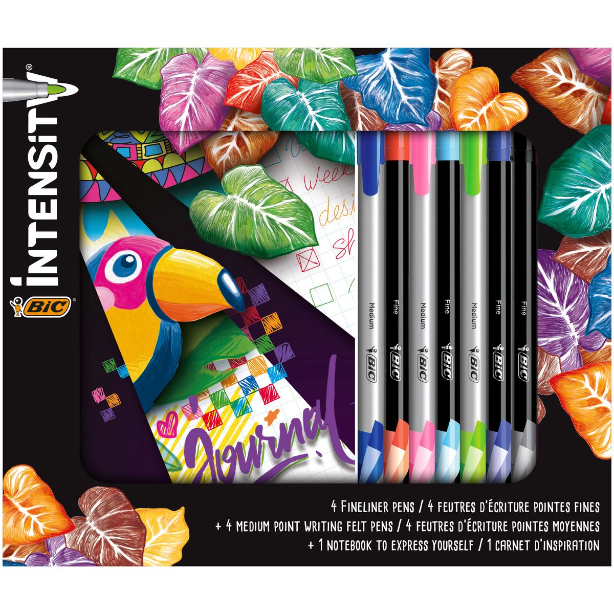 Cienkopis Bic Intensity  FINE 4x MED+ 4x FINE +Not (501400)