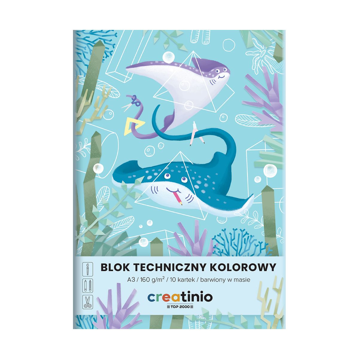 Blok techniczny Top 2000 Creatinio A3 kolorowy 160g 10k (400176680)