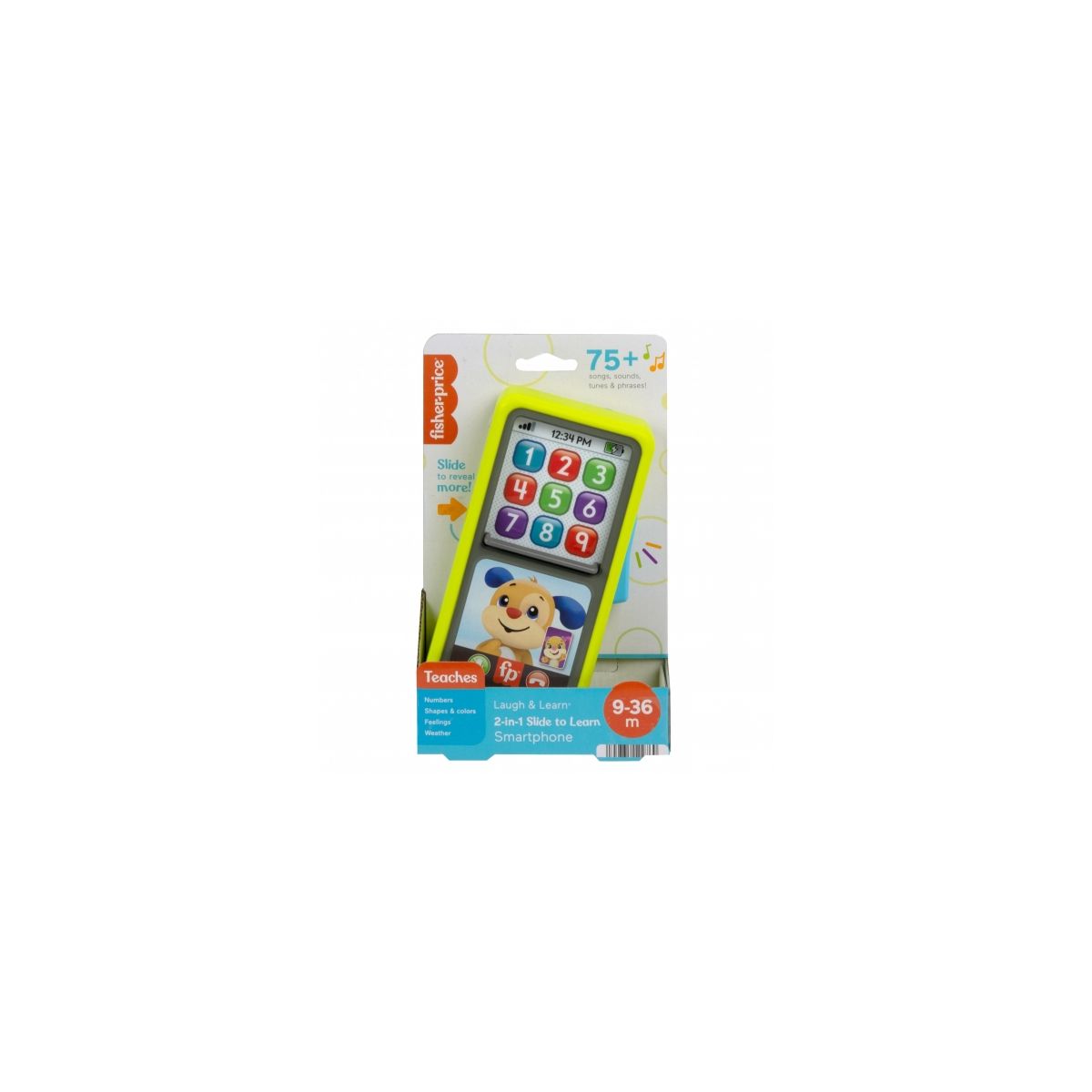 Telefon zabawkowy Fisher Price smartfonik 2w1 przesuwaj i ucz się (HNL43)