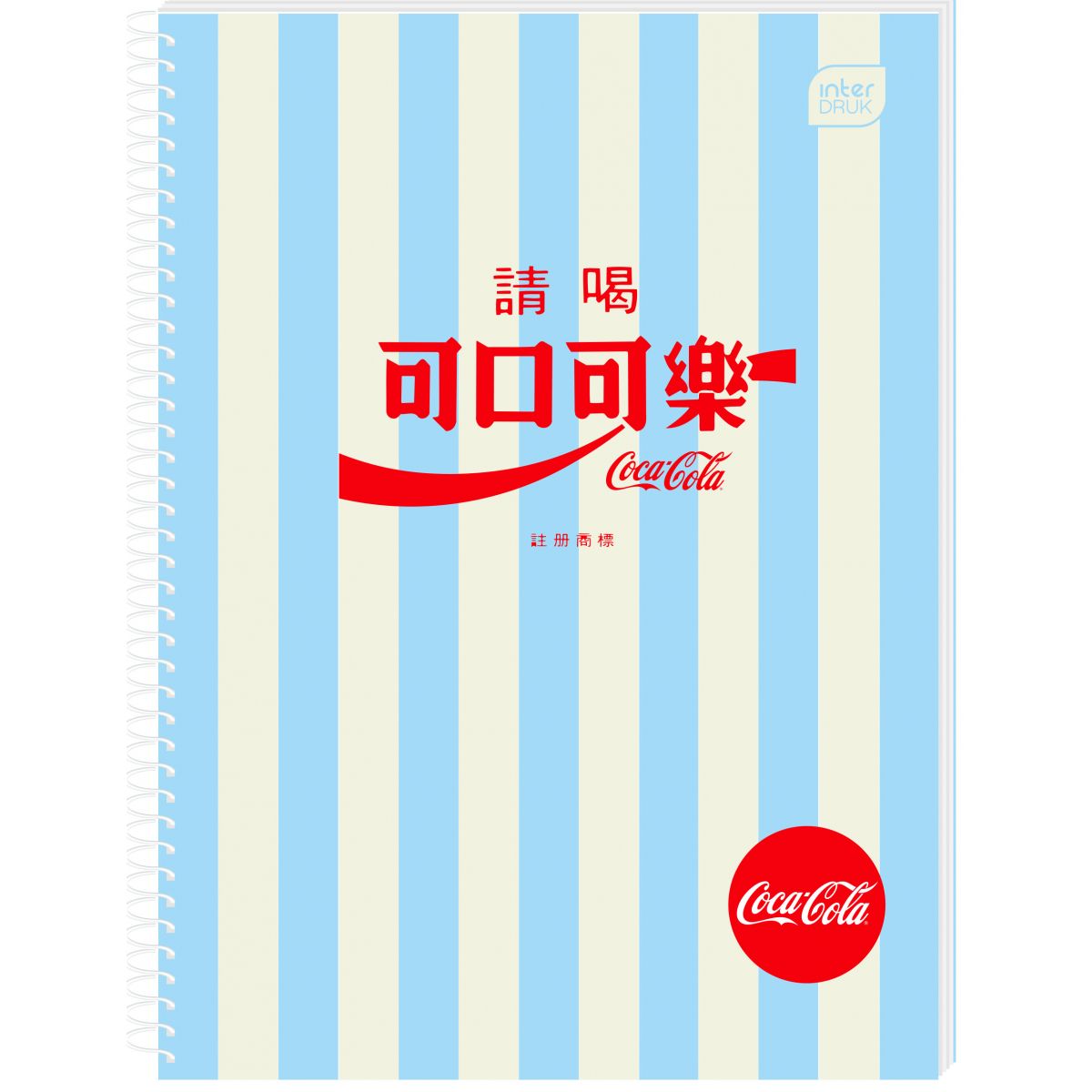 Kołozeszyt (kołonotatnik) Interdruk COCA COLA SOFT TOUCH A5 100k. 70g krata