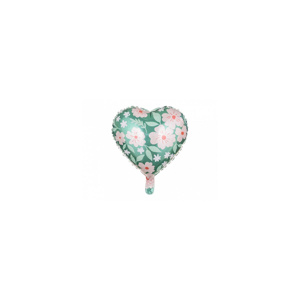 Balon foliowy serce w kwiaty 18cal Partydeco (FB124)