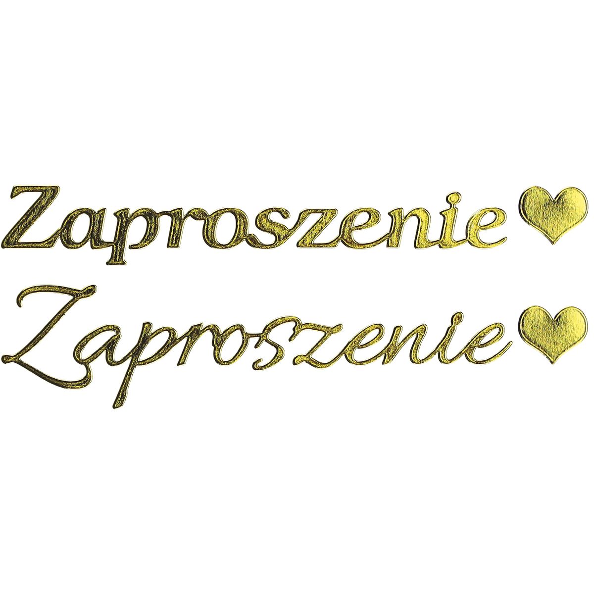 Naklejka (nalepka) Craft-Fun Series napis „Zaproszenie” złoty Titanum