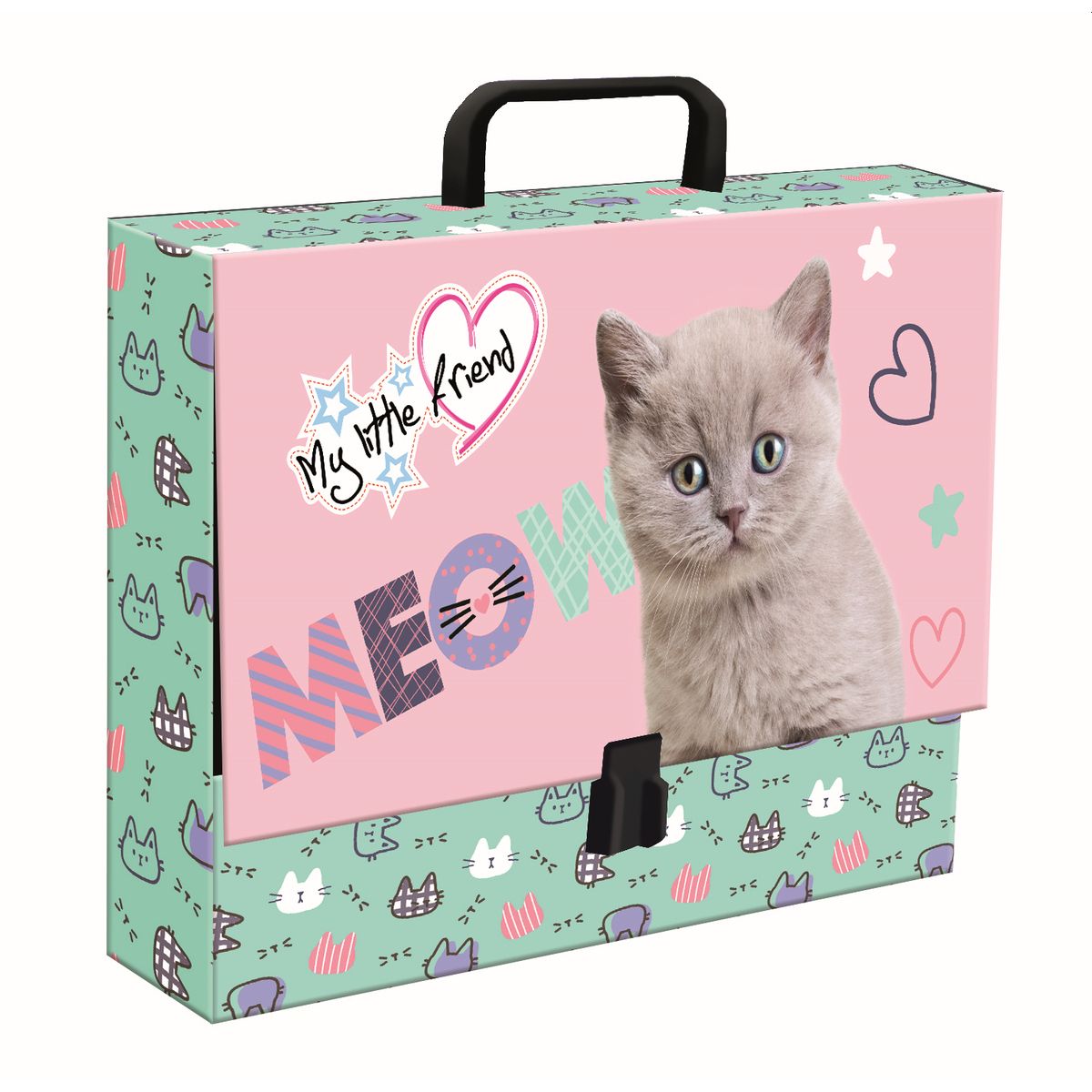 Teczka kartonowa na zatrzask My Little Friend Fluffy Kitty A4 mix Unipap