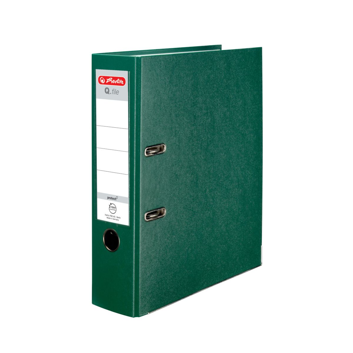 Segregator dźwigniowy Herlitz Q. file Standard A4 80mm zielony (0011167434)