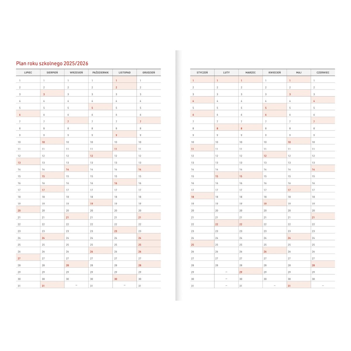 Kalendarz nauczyciela książkowy (terminarz) (403020) k:536-96 PCV  KOTY bezbarwny A5 Wydawnictwo Wokół Nas (A5TN078B)