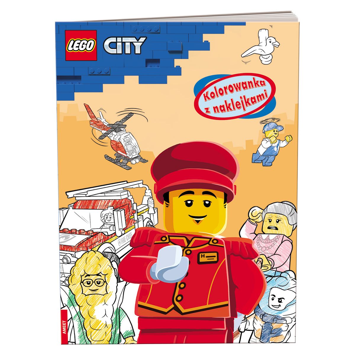 Książka dla dzieci Ameet LEGO? City. Kolorowanka z Naklejkami