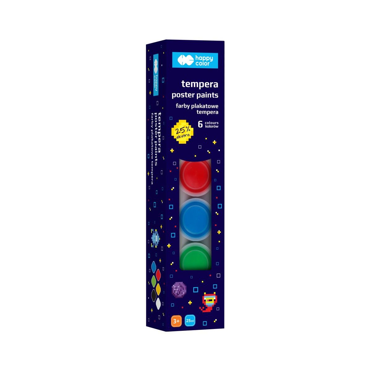 Farby plakatowe Pixi Planet kolor: mix 6 kolor. Happy Color (HA 3310 0025-PP6)