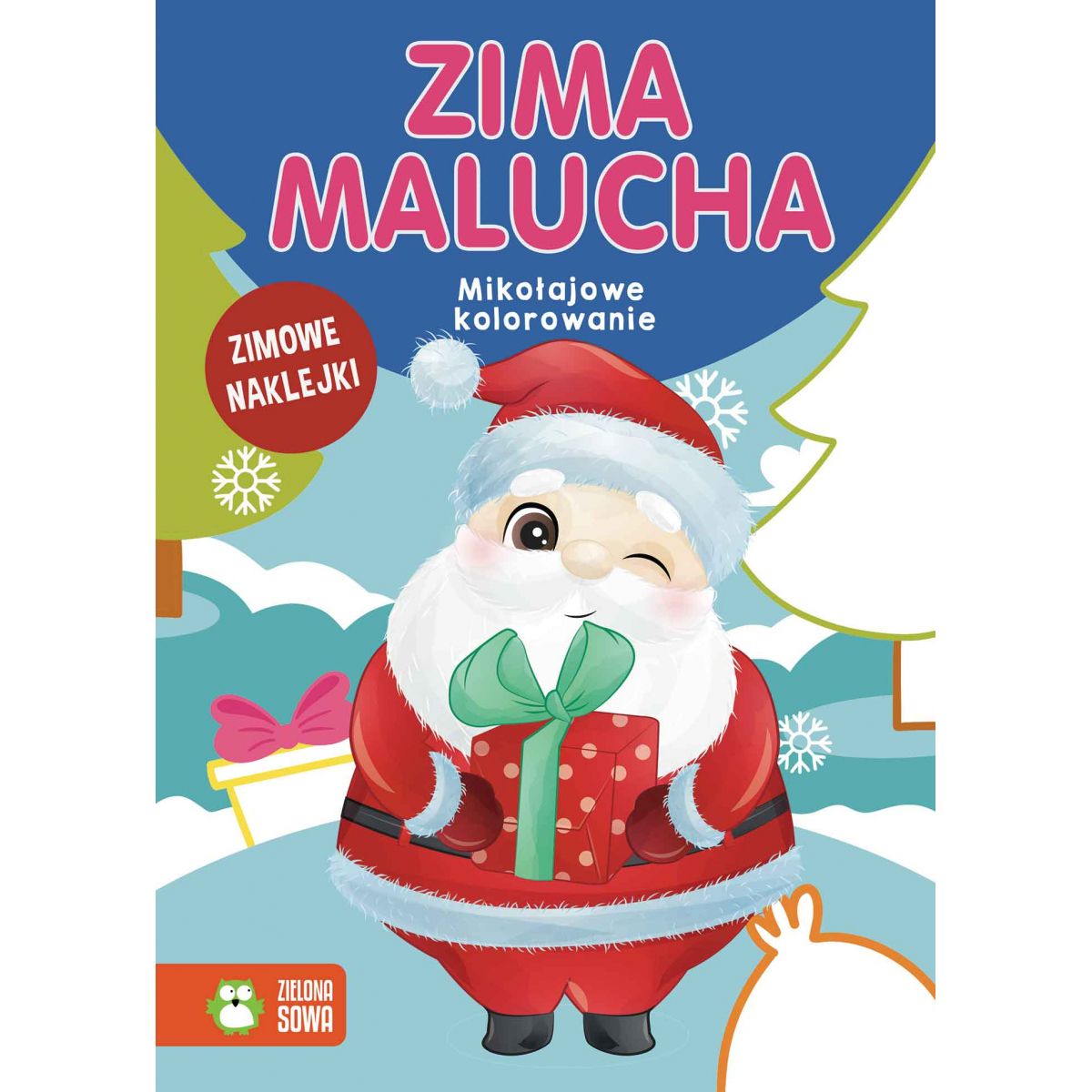 Książeczka edukacyjna Zima malucha. Mikołajowe kolorowanie Zielona Sowa