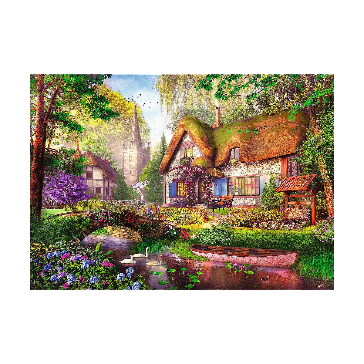 Puzzle Trefl Premium Plus Urocza chatka w lesie 1000 el. (10804)